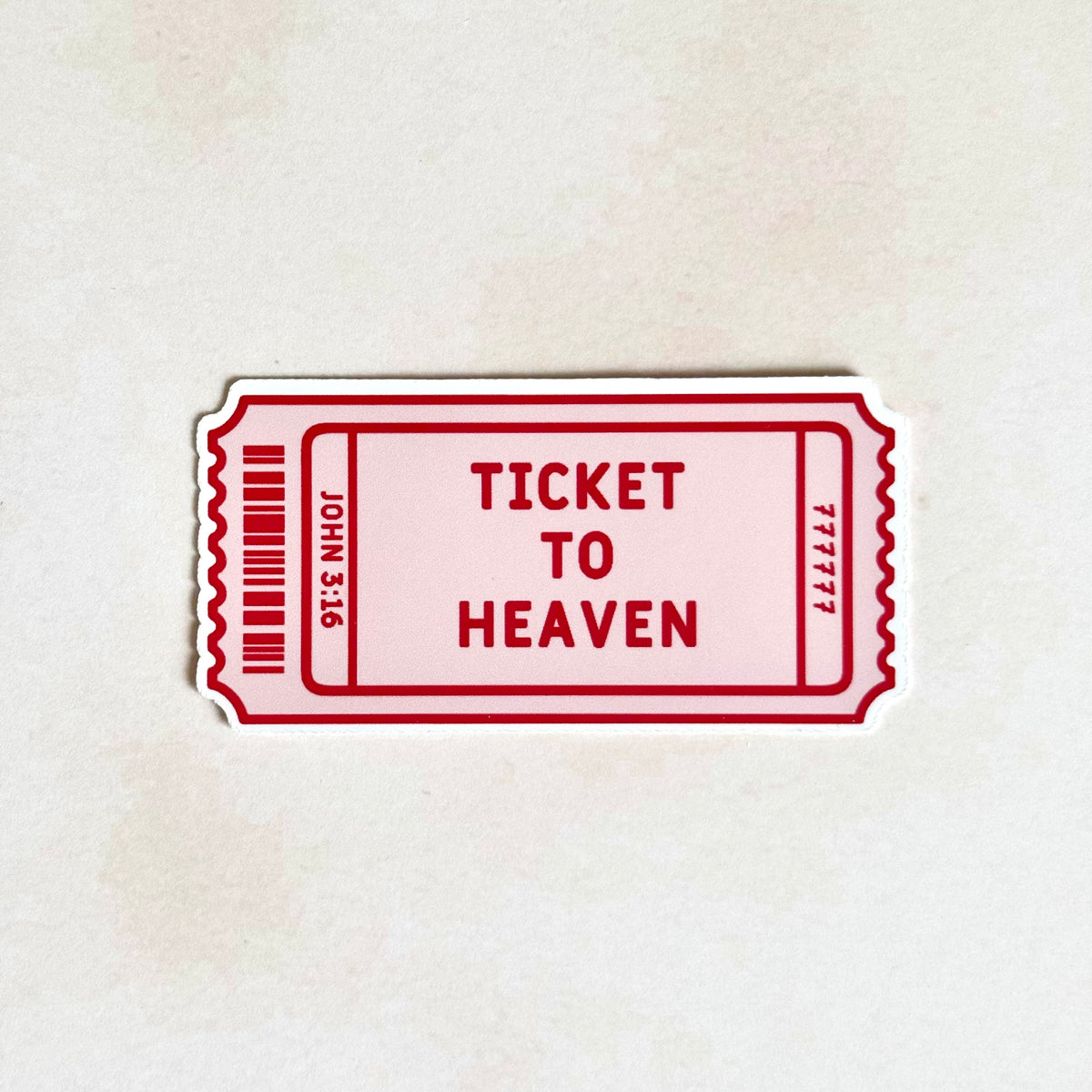 Sticker Ticket to heaven Jean 3:16 – Pack de 3