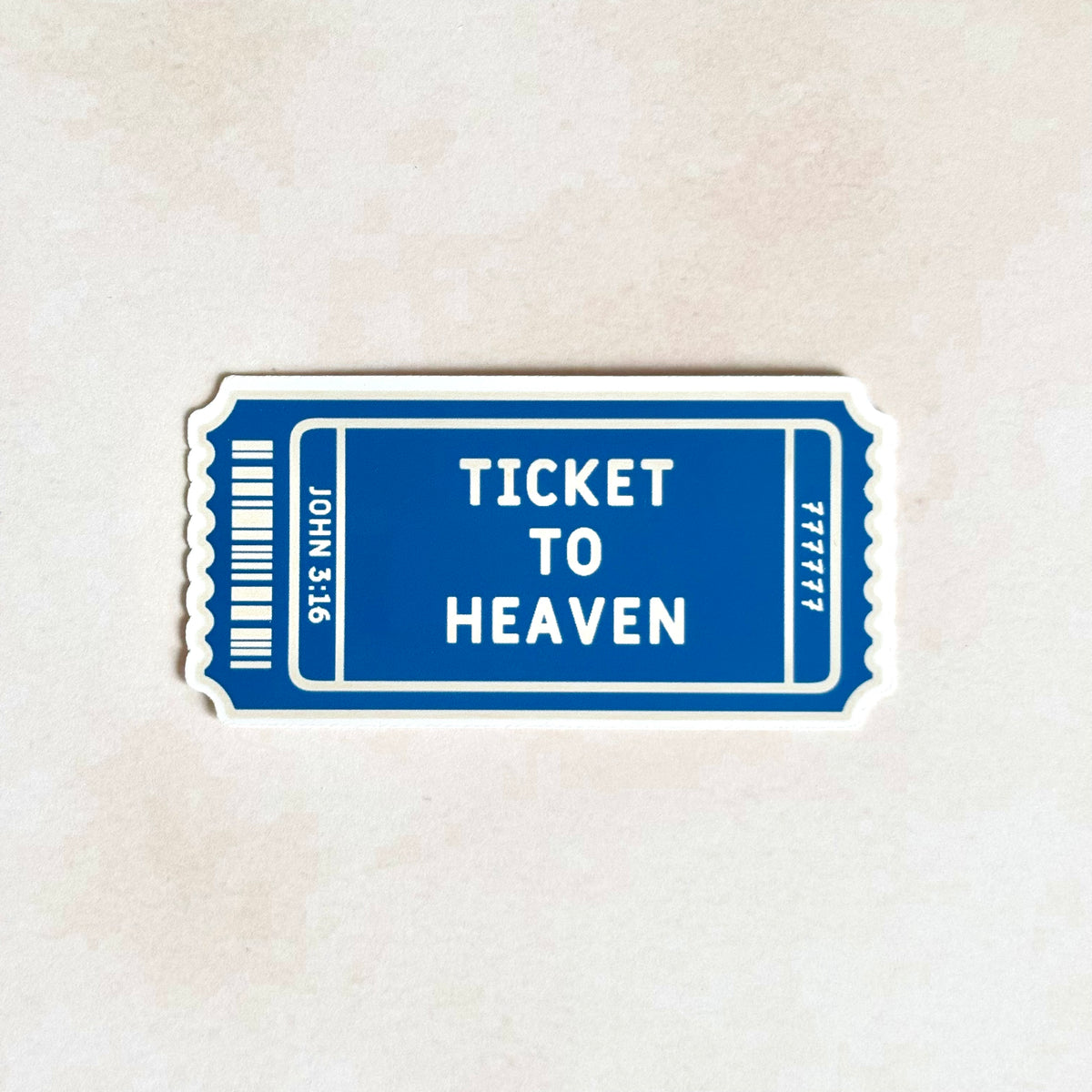 Sticker Ticket to heaven Jean 3:16 – Pack de 3