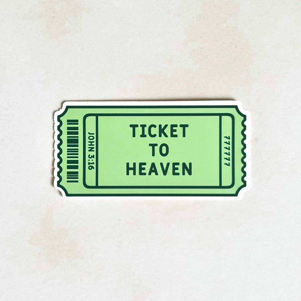 Sticker Ticket to heaven Jean 3:16 – Pack de 3