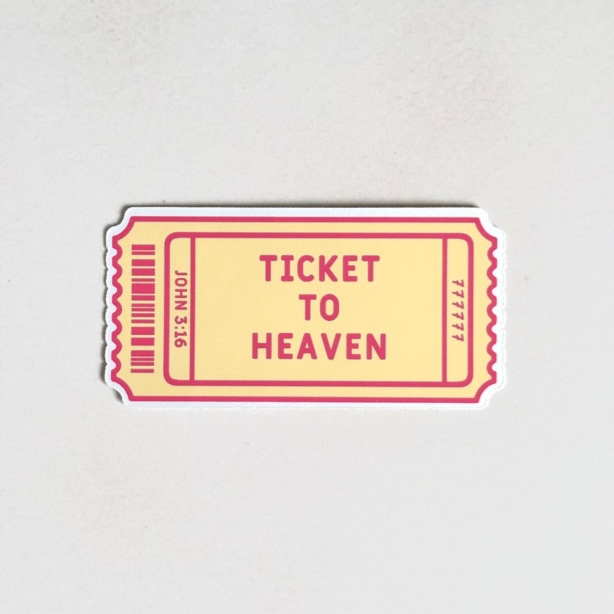Sticker Ticket to heaven Jean 3:16 – Pack de 3