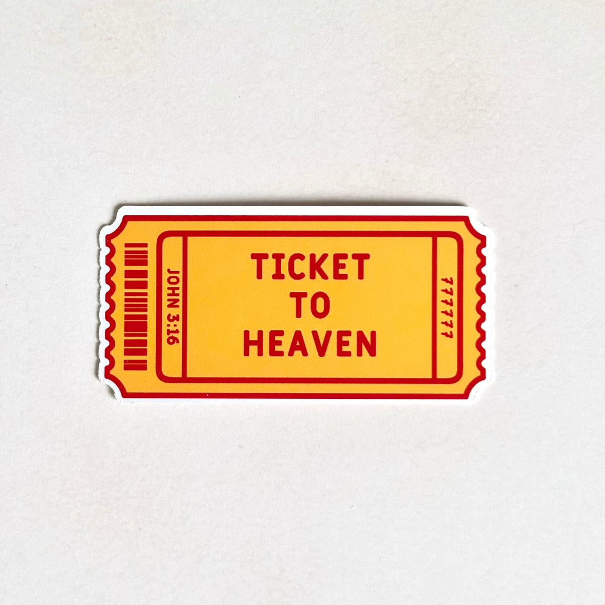 Sticker Ticket to heaven Jean 3:16 – Pack de 3