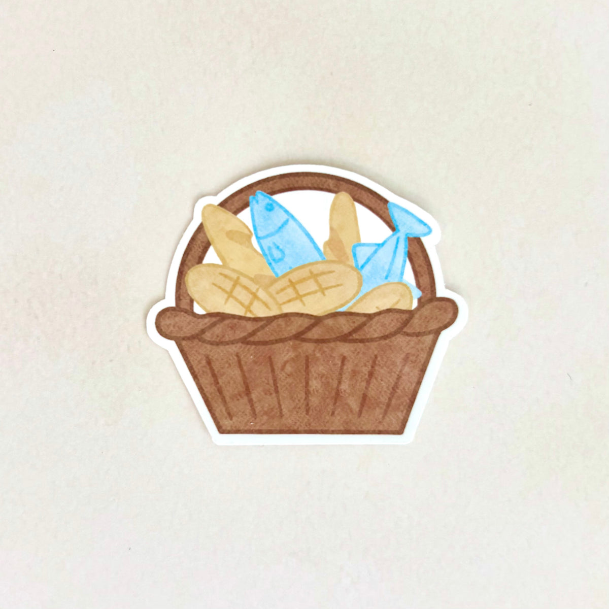 Sticker Cinq pains deux poissons – Pack de 3