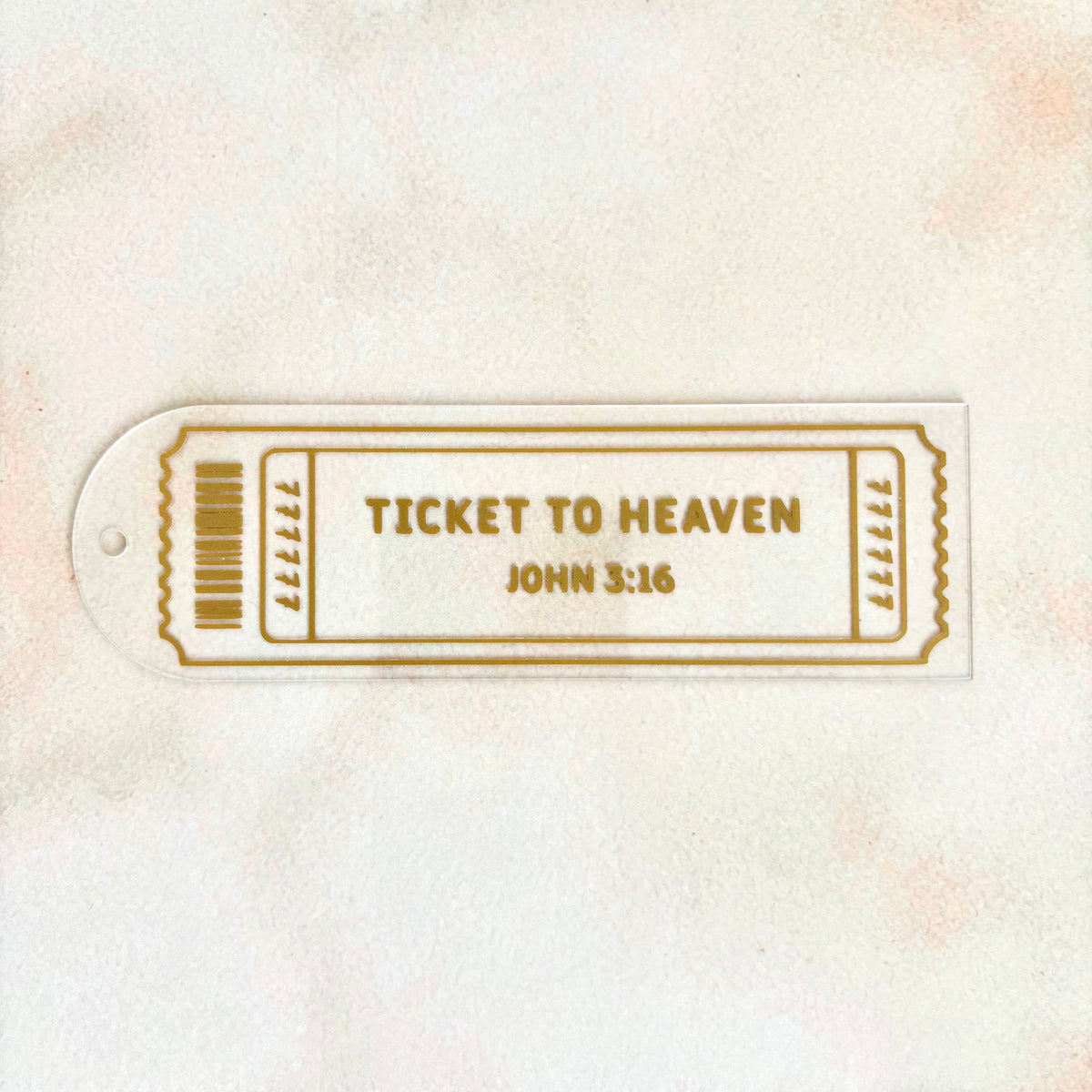 Marque-page Ticket to Heaven Jean 3:16