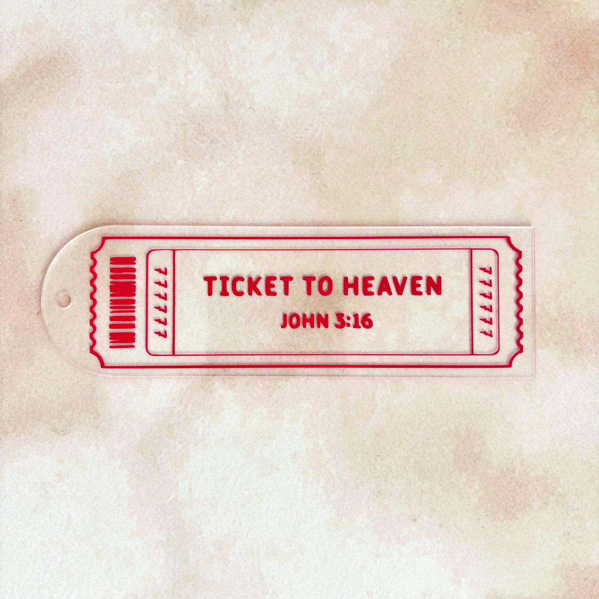 Marque-page Ticket to Heaven Jean 3:16